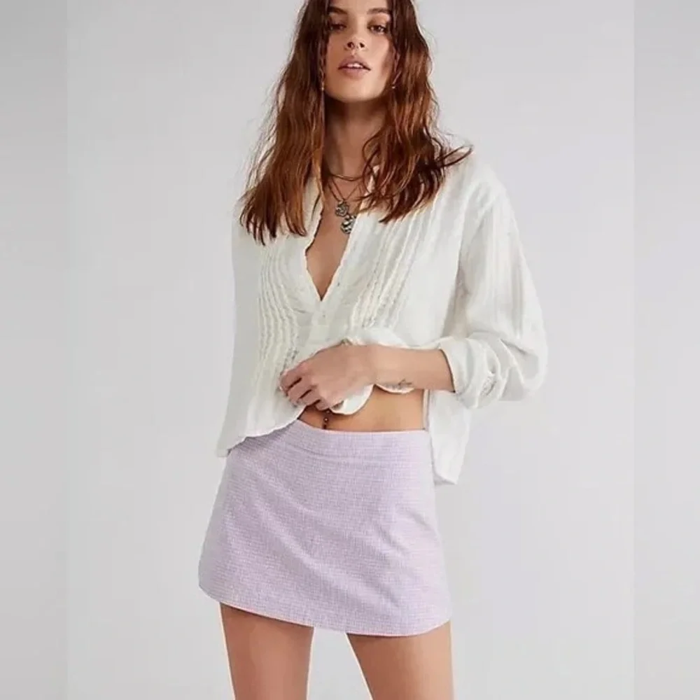 FREE PEOPLE NWT big dreams skort/skirt gingham